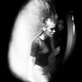 Mysterious Woman in Motion
