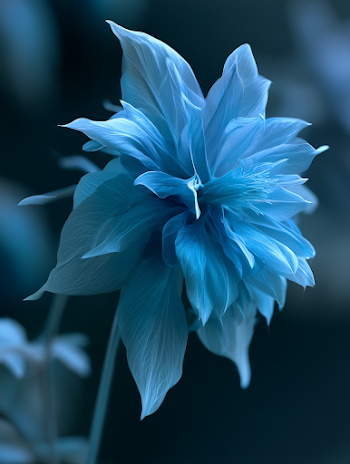 Mystic Blue Columbine Blossom