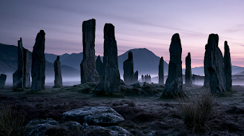 Mystical Ancient Celtic Stone Circle at Twilight