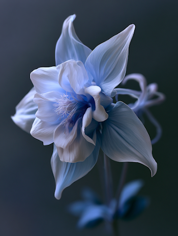 Mystical Blue Columbine in Delicate Light