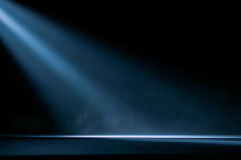 Mystical Blue Light on Dark Stage