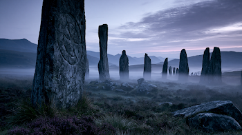 Mystical Celtic Stone Circle at Twilight