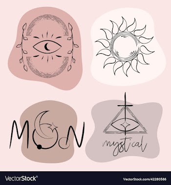 mystical hand drawn elements