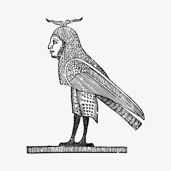 Mythical bird clipart, vintage hand | Free Vector - rawpixel