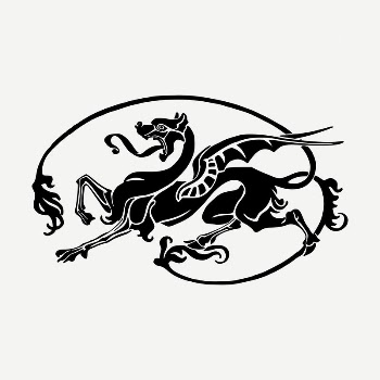 Mythological dragon drawing, illustration psd. | Free PSD - rawpixel