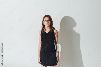 表皮水泡症の女性のポートレート