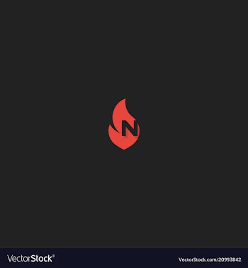 N fire vector image