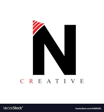 n letter logo design letter logo design template