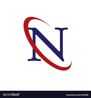 n letter logo template