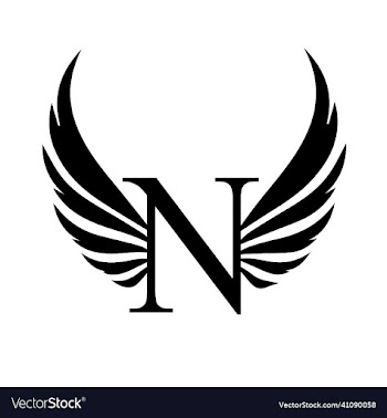 n letter logo template
