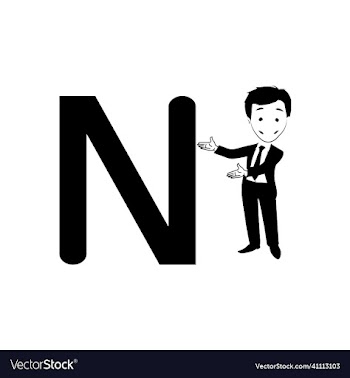 n letter logo template