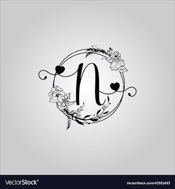 n letter logo with white background