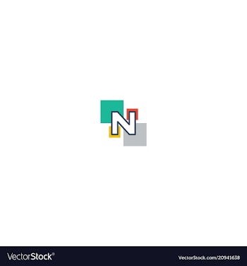 N letter vector image