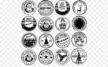 Nail art Christmas Santa Claus - FIG Christmas stamp in black and white 