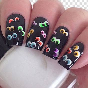 Nail art Halloween Artificial nails, Nail small eyes transparent background PNG clipart