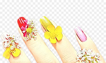 nail finger manicure yellow nail polish