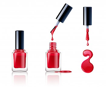 Nail polish set Free Vector