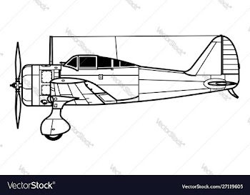 Nakajima ki-27 nate vector image