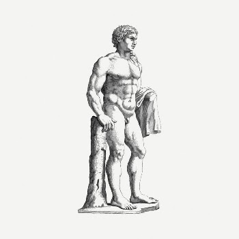 Naked man clipart, vintage illustration | Free PSD Illustration - rawpixel
