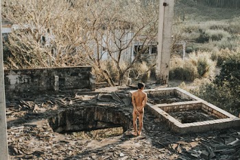 Naked Man In An Abandoned Building