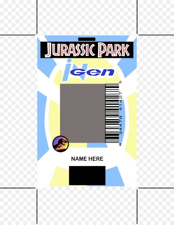 Name tag Dennis Nedry Jurassic Park Alan Grant Badge - 2010 Volkswagen New Beetle Final Edition 