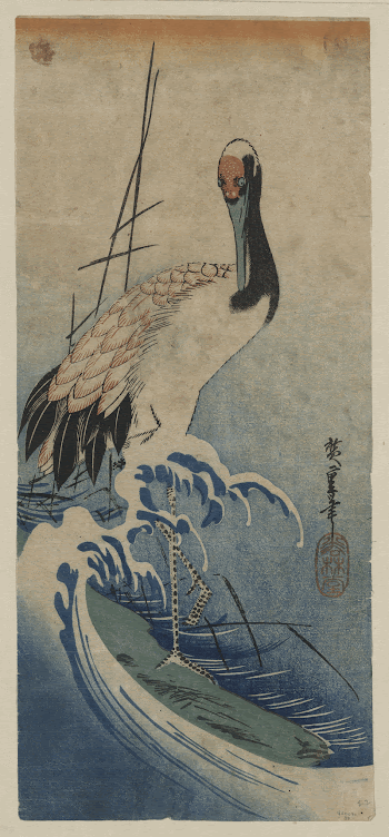Nami ni tsuru. Original from the Library | Free Photo - rawpixel
