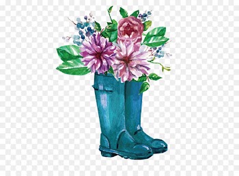Nanaimo Our Lady's School Glemham Hall Terenure Message - Vector rain boots flowers 