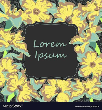 Narcissus flower card element vector image