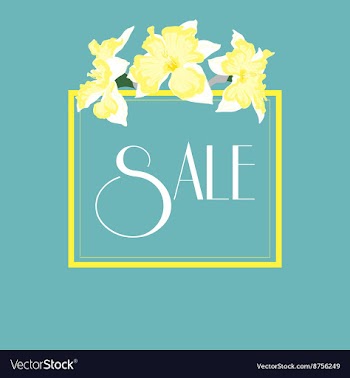 Narcissus sale banner vector image