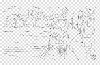 Naruto And Jiraiya Line Art transparent background PNG clipart