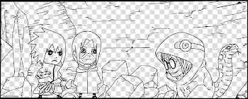 Naruto  Sasuke And Itachi VS Kabuto Line Art transparent background PNG clipart