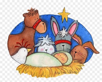 Natal - Baby Jesus In A Manger Clipat