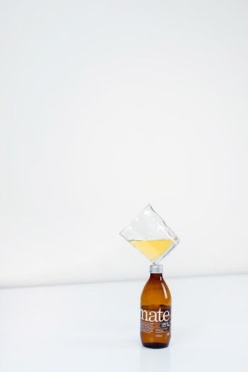 Nate Glass Bottle and Rocks Glass