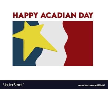 national acadian day with white background