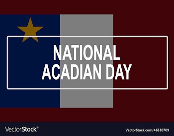 national acadian day with white background