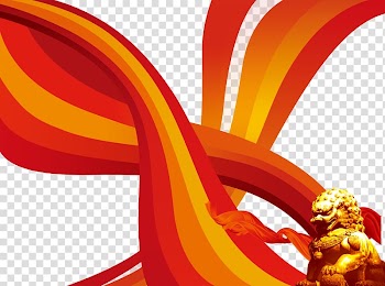 National Day of the People's Republic of China , National Day decorative background Lion Red ribbons transparent background PNG clipart