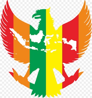 National emblem of Indonesia Pancasila Garuda Bhinneka Tunggal Ika - vektor 