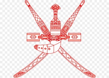 National emblem of Oman Coat of arms Janbiya Khanjar - Flag 