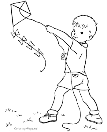 National kite flying day black white clipart - Clip Art Library
