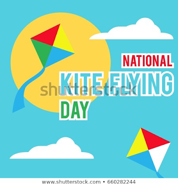 National Kite Flying Day Poster Stock Vector (Royalty Free ...