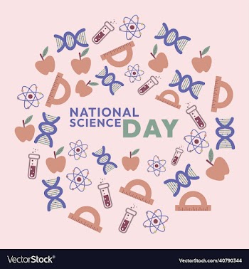 national science day with chemistry objects
