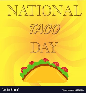 National taco day sign vector image