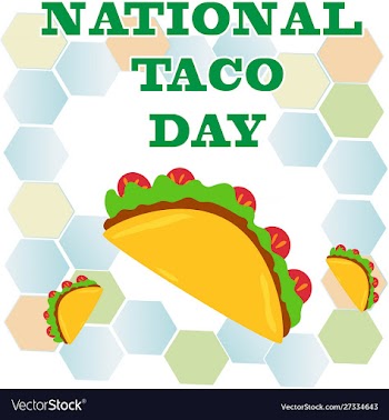 National taco day signs vector image
