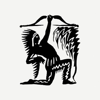 Native American clipart, Indian archer | Free PSD Illustration - rawpixel