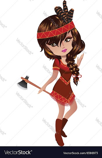 Native American Girl vector image