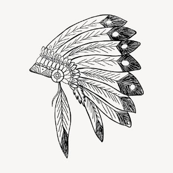 Native American headdress drawing, traditional | Free Photo - rawpixel