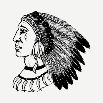 Native American man drawing, vintage | Free PSD - rawpixel