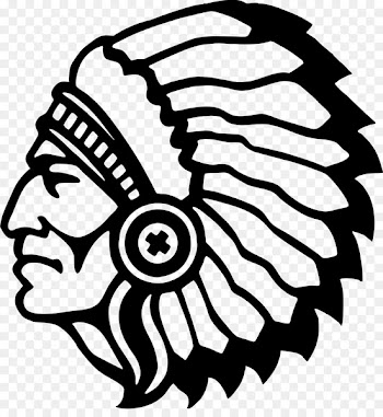 Native American Mascot Controversy, Decal, Tribal Chief, Line Art, Blackandwhite PNG
