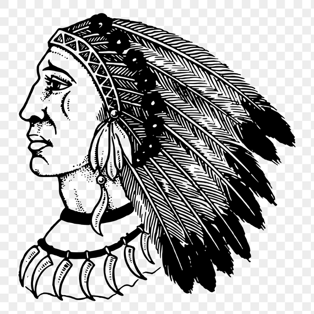 Native American png man sticker, | Free PNG - rawpixel
