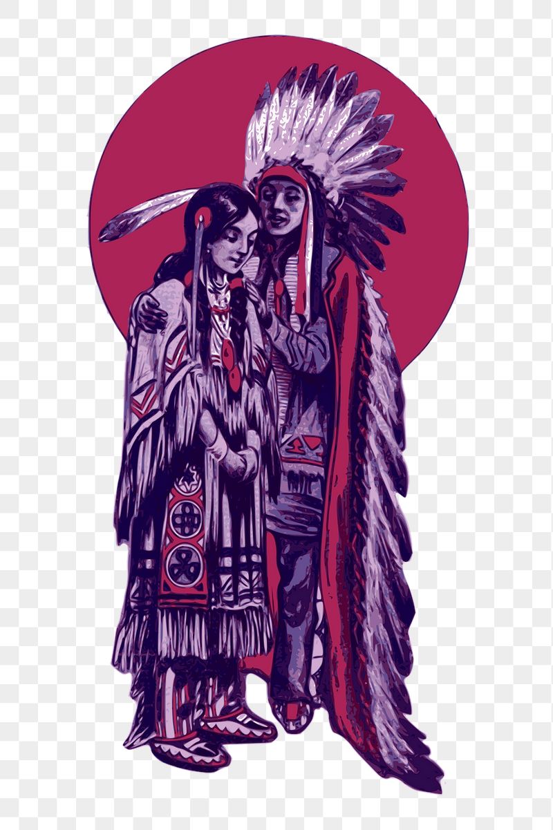 Native American png sticker, vintage | Free PNG - rawpixel